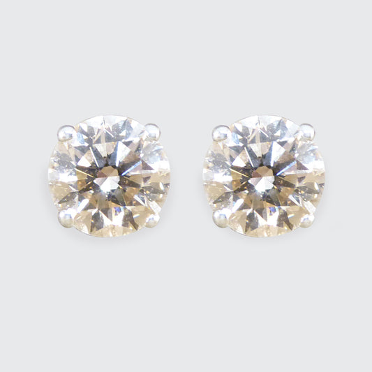 1.67ct Diamond Stud Earrings in 18ct White Gold