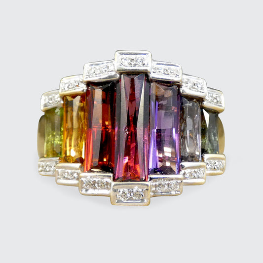 Bellarri Ultimate Colour Multigem Set Ring in 18ct Yellow Gold