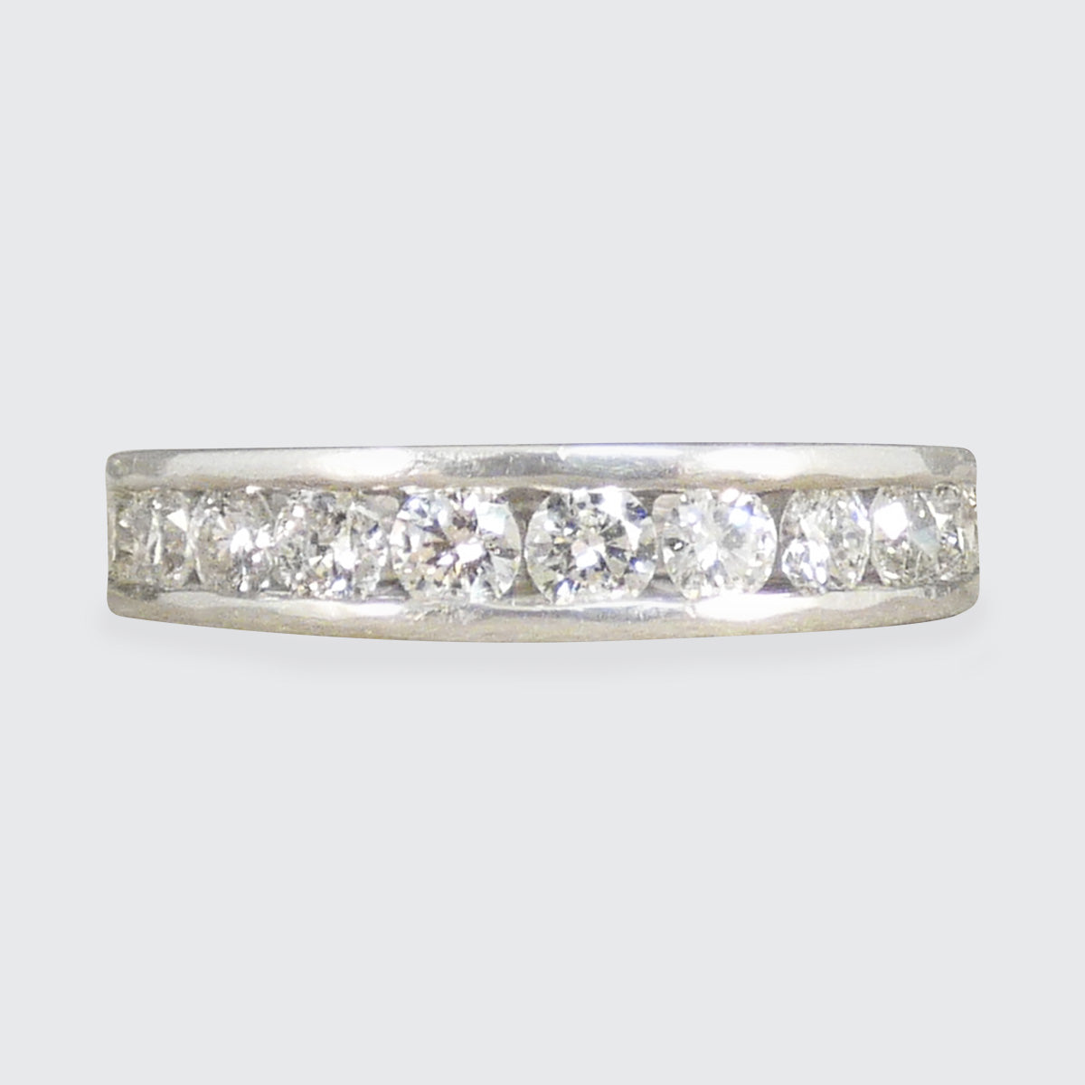 0.75ct Diamond Channel Set Half Eternity Ring in Platinum