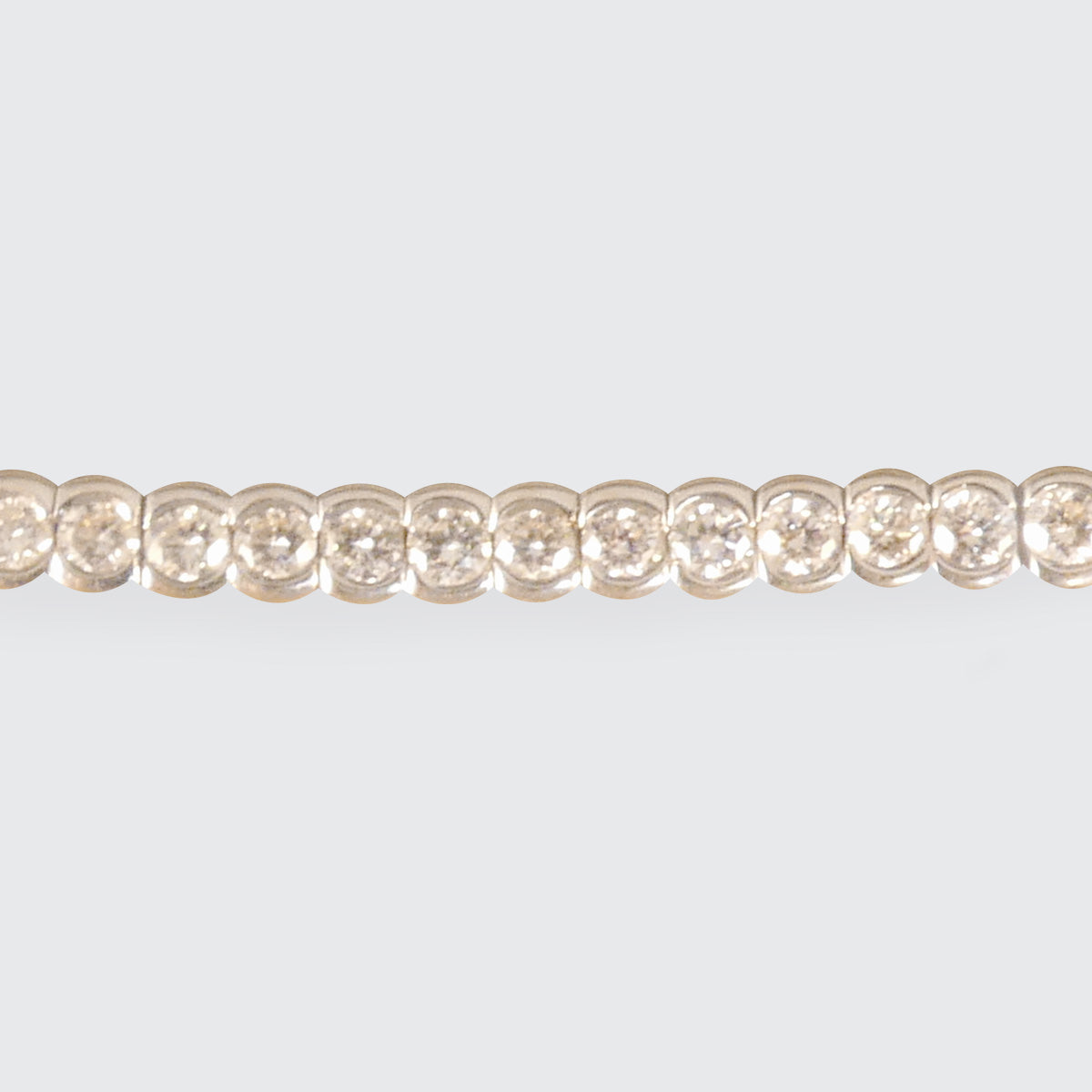 Half bezel set diamond tennis bracelet or line bracelet. Featuring approximately 3.24ct brilliant cut diamonds, the perfect gift in 18ct White Gold.