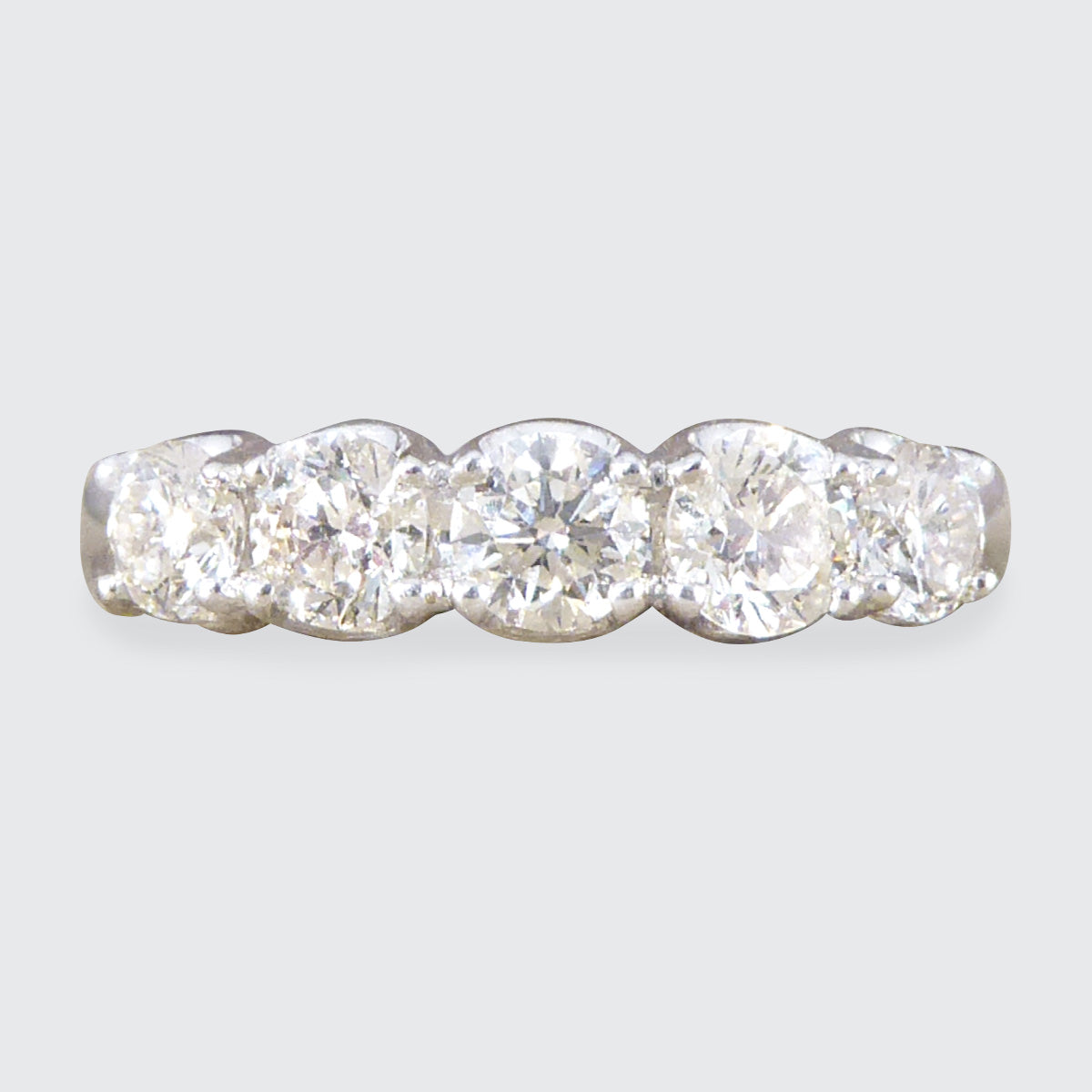 Eternity Style 1.00ct Brilliant Cut Diamond Five Stone Ring in Platinum