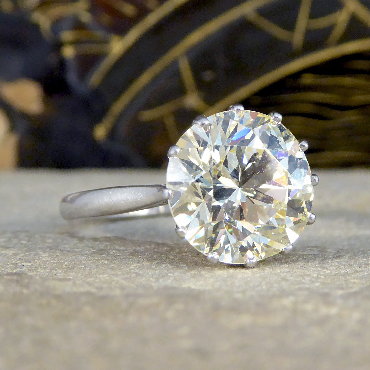 4.70ct Brilliant Cut Diamond Solitaire Ring in Platinum