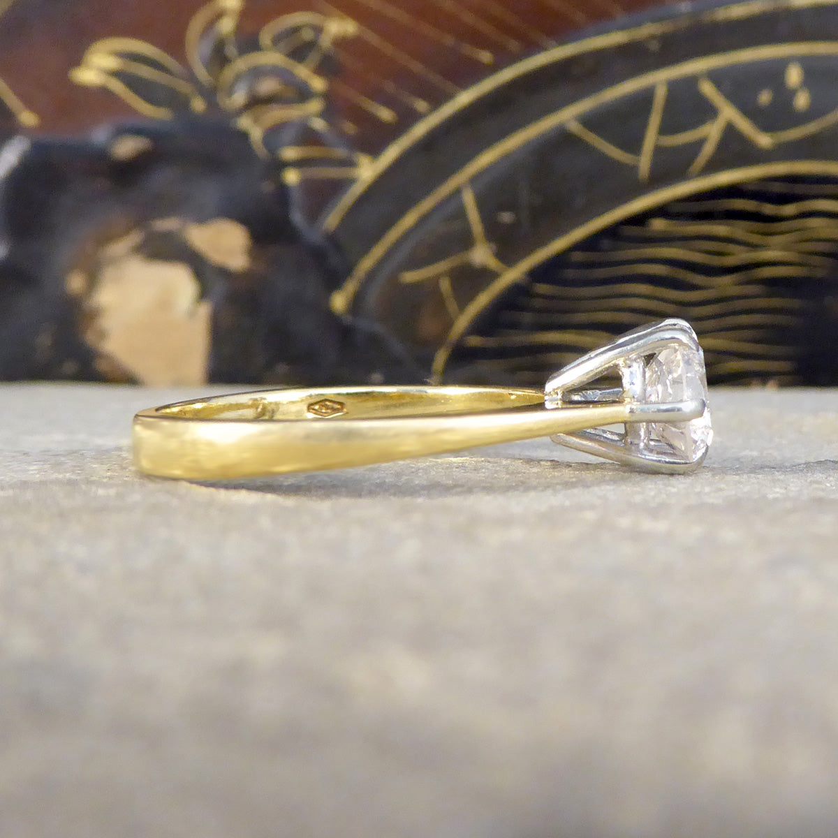 1.15ct Diamond Solitaire Engagement Ring in 18ct Yellow Gold