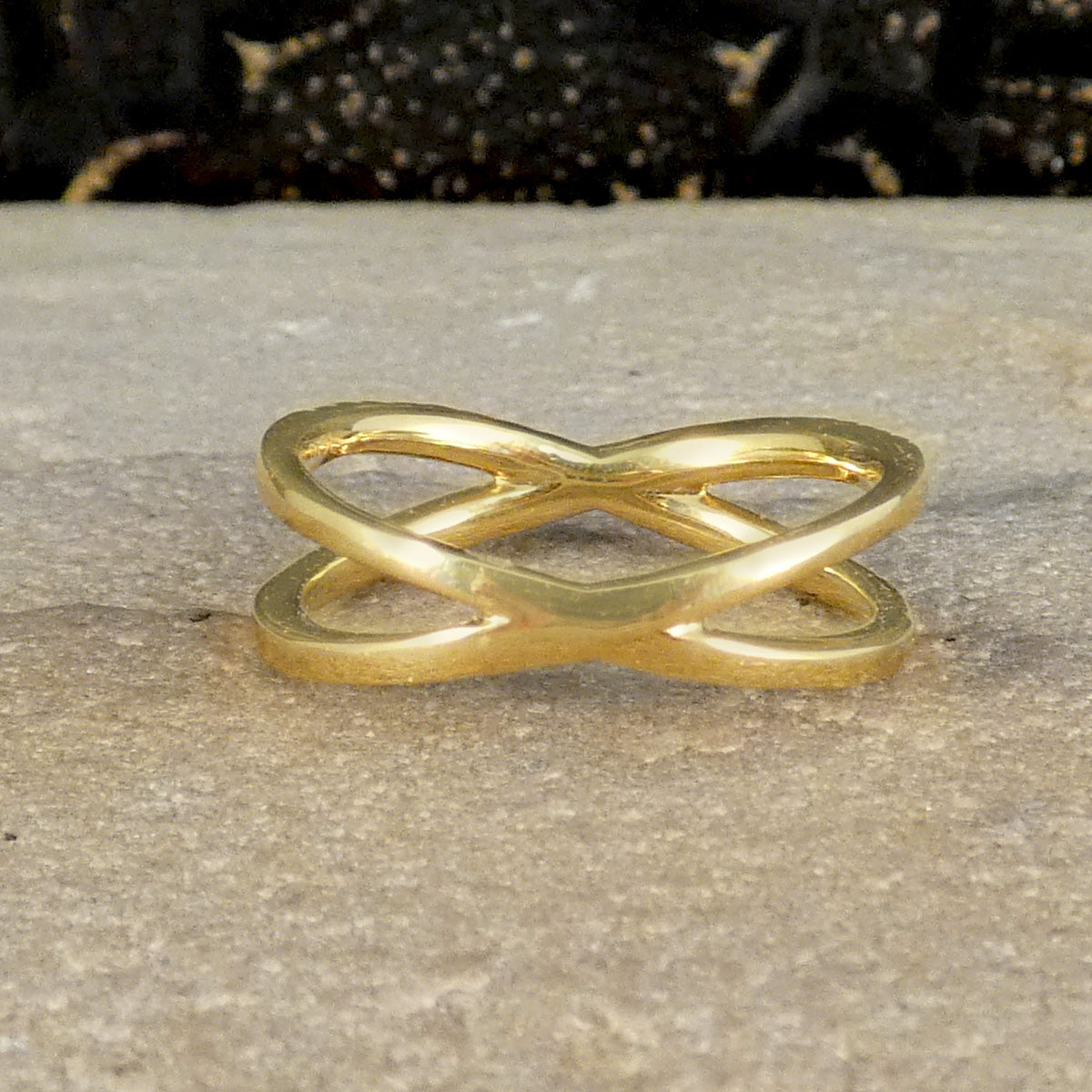 Diamond Two Strand Crossover Ring in 18ct Yellow Gold