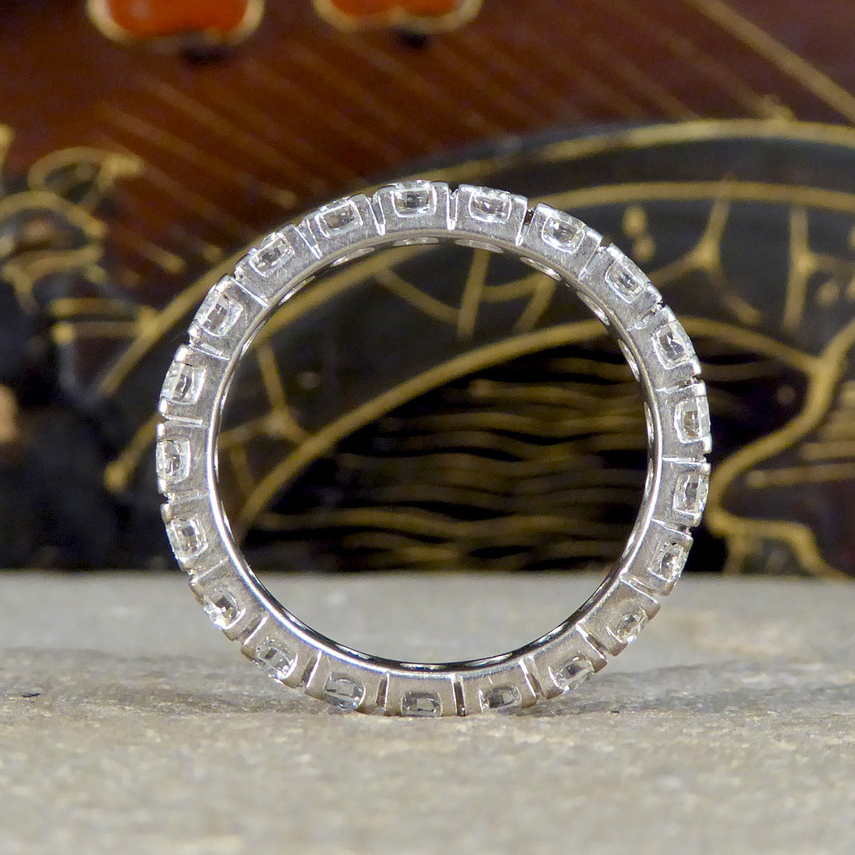 Vintage 2.31ct Diamond Full Eternity Ring in Platinum