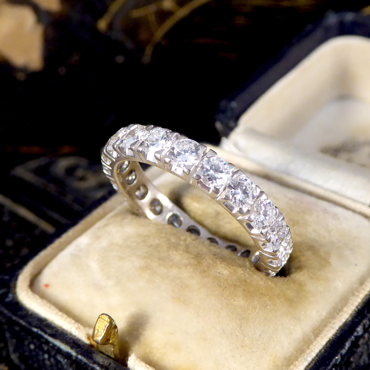 Vintage 2.31ct Diamond Full Eternity Ring in Platinum