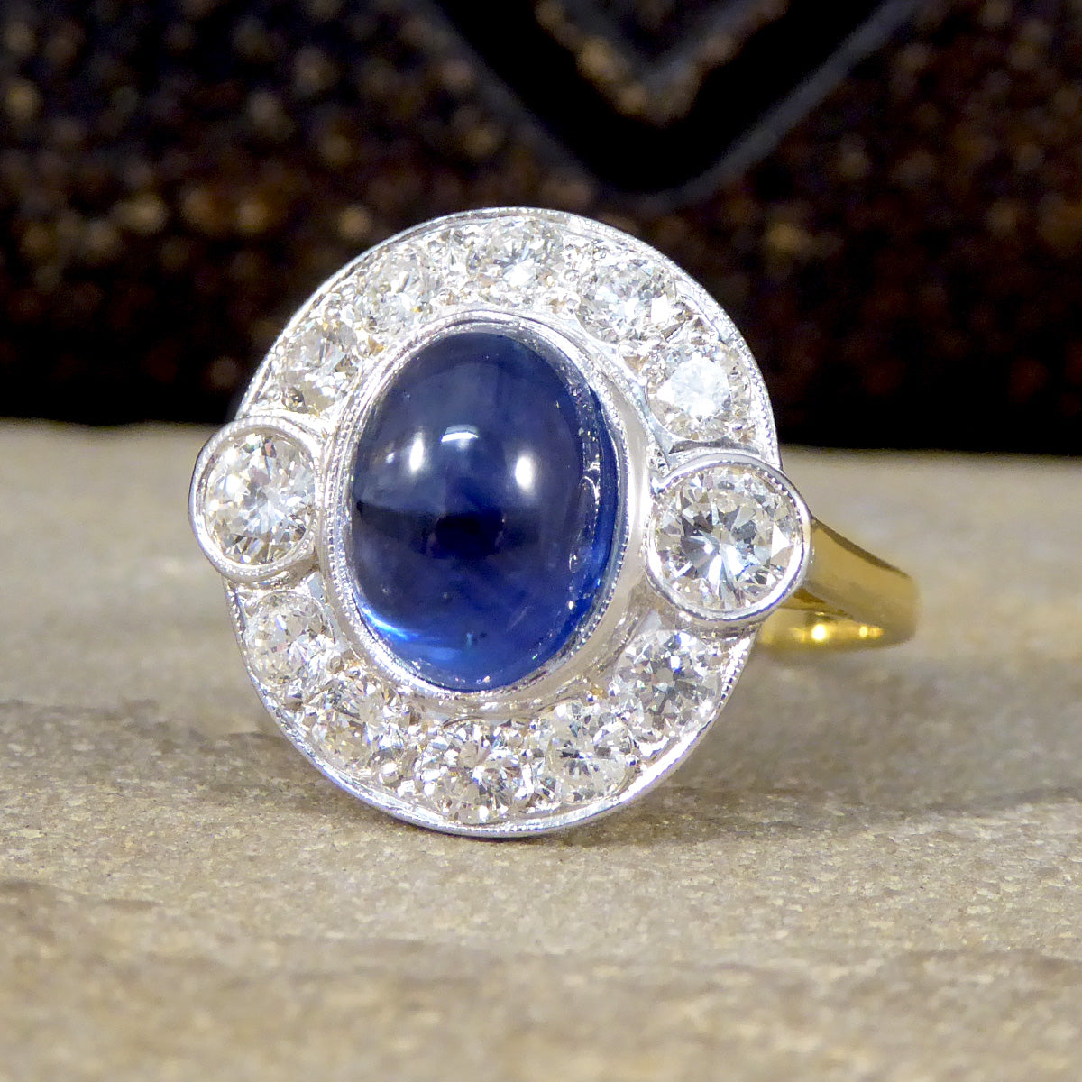 Cabochon cut 2025 sapphire ring