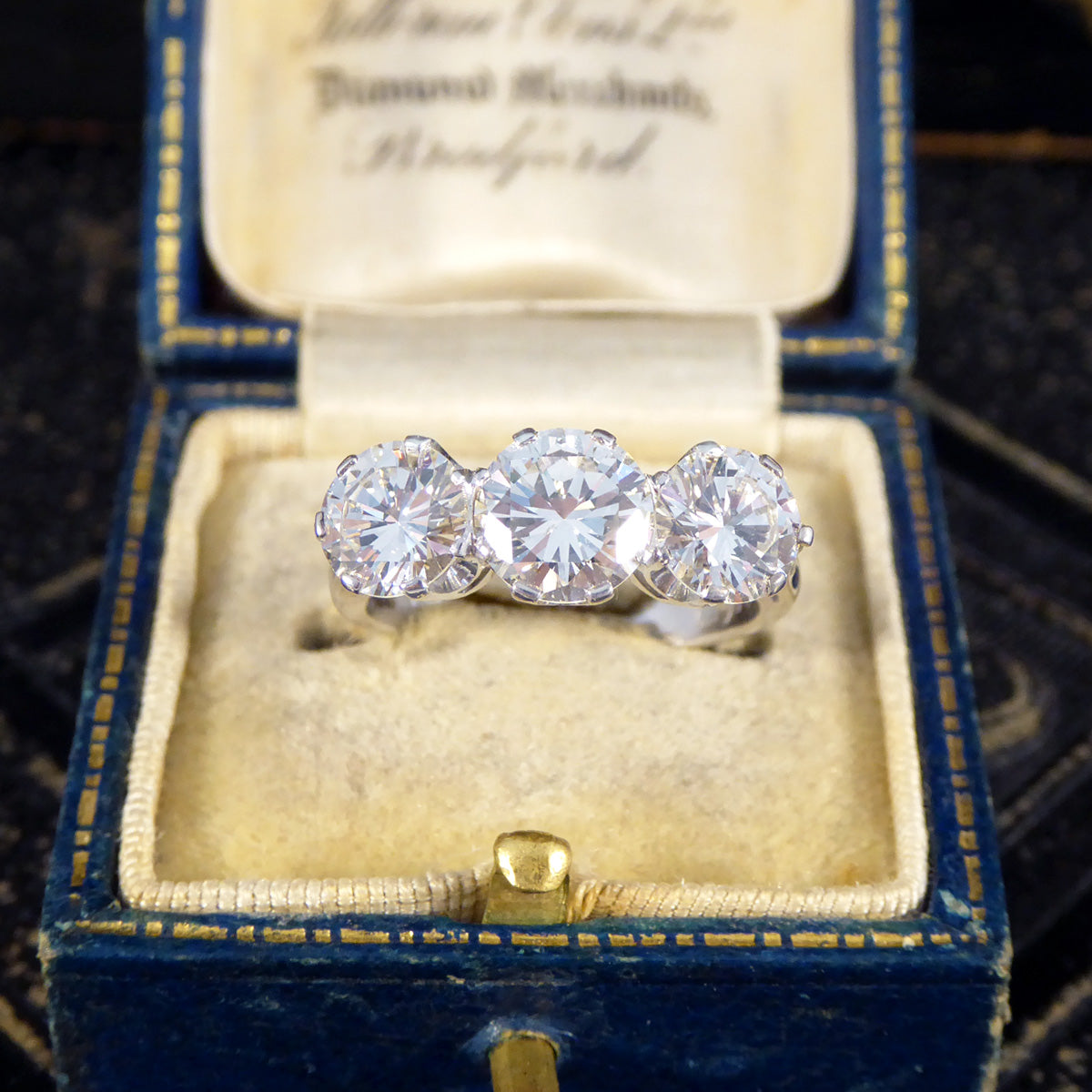 Diamond trilogy hot sale ring antique