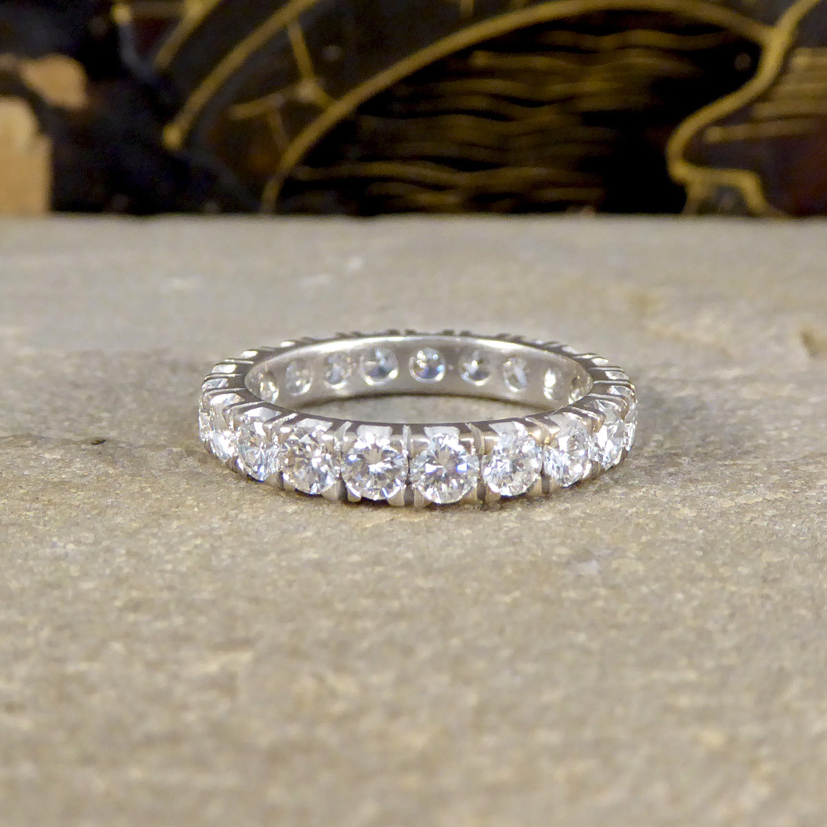 Vintage 2.31ct Diamond Full Eternity Ring in Platinum