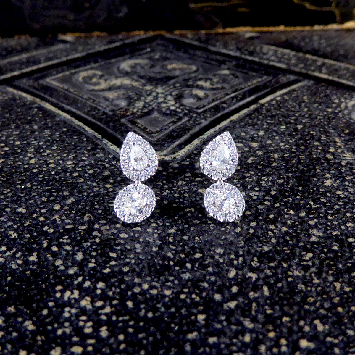 7 Stone Cluster Stud Earrings – John Crockett