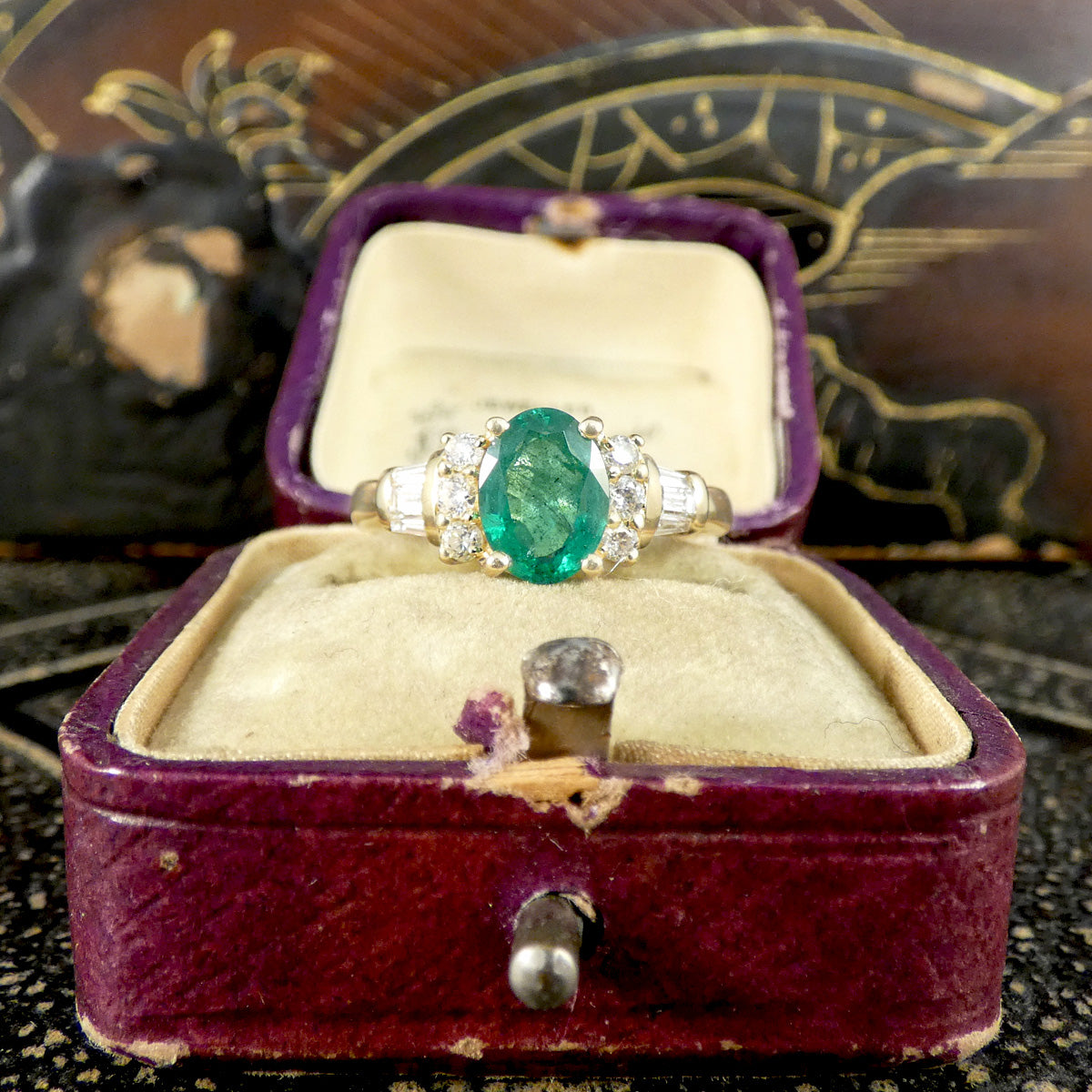 Emerald cocktail ring, perfect for a statement ring with a pop bright colour.