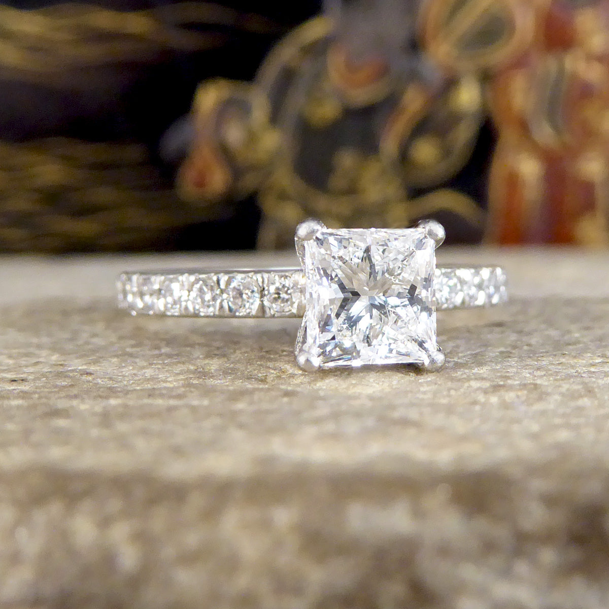 2 ct princess cut deals engagement rings