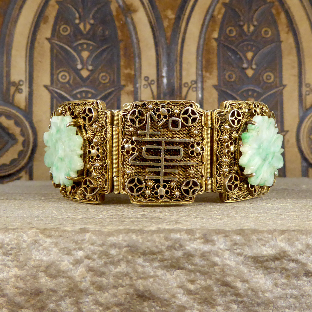 Buy Vintage Jade Jadeite 14K Bangle Bracelet Online in India - Etsy