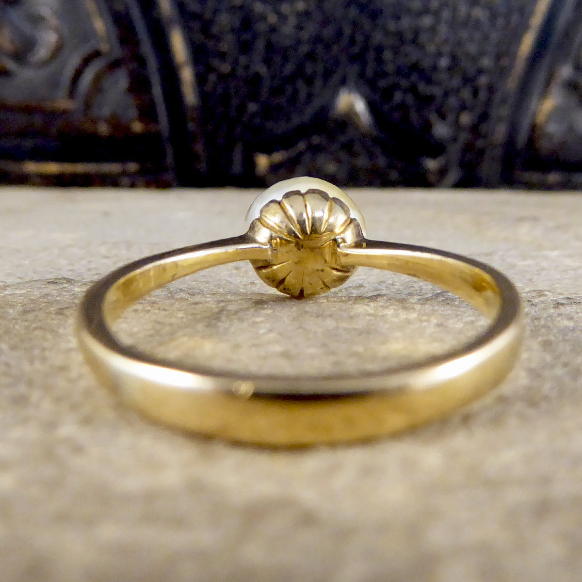 ON HOLD Edwardian Natural Pearl Ring crafted in 18ct Yellow Gold